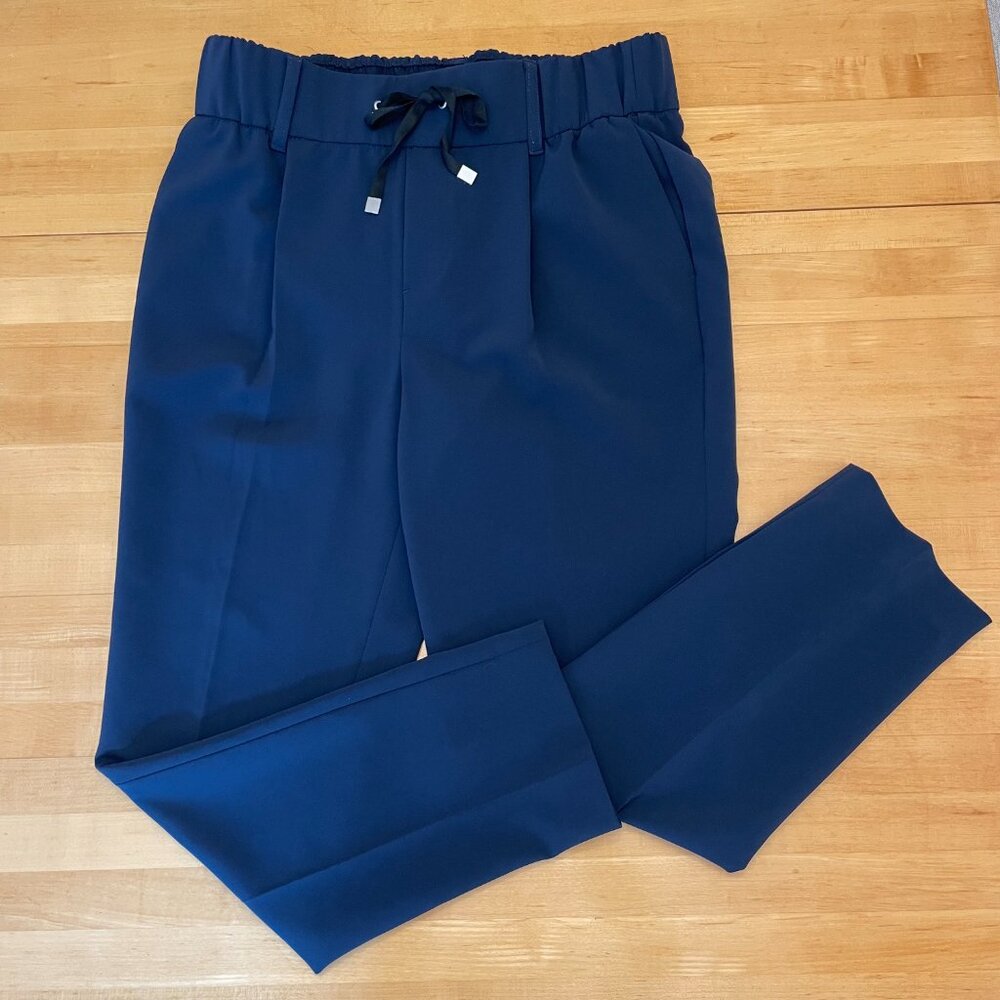 ATM Revolve Navy Blue Pants Drawstring‎ Waist w/ Pockets Preppy XS